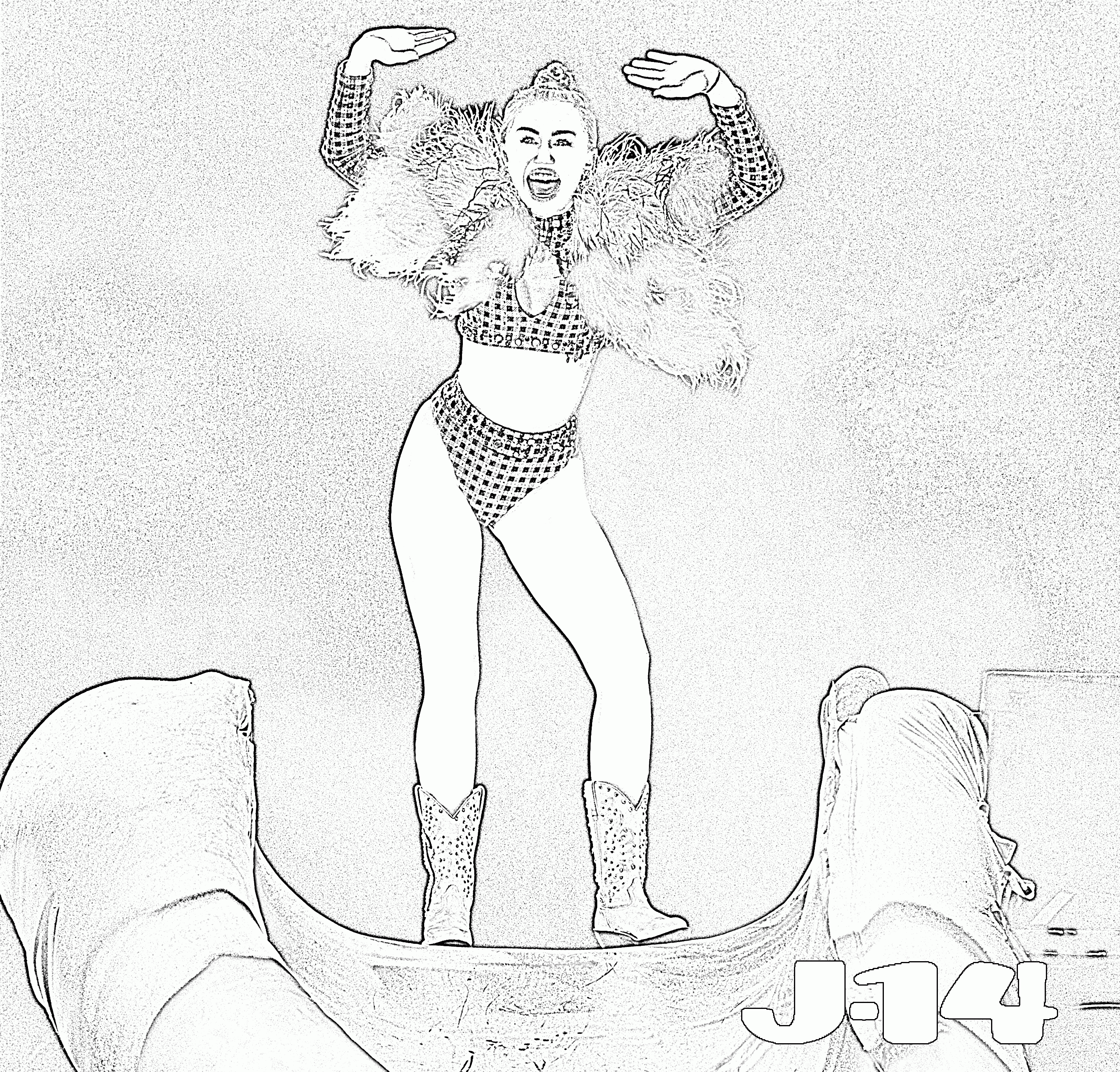10 Amazing Printable Miley Cyrus Coloring Pages 6 - J-14