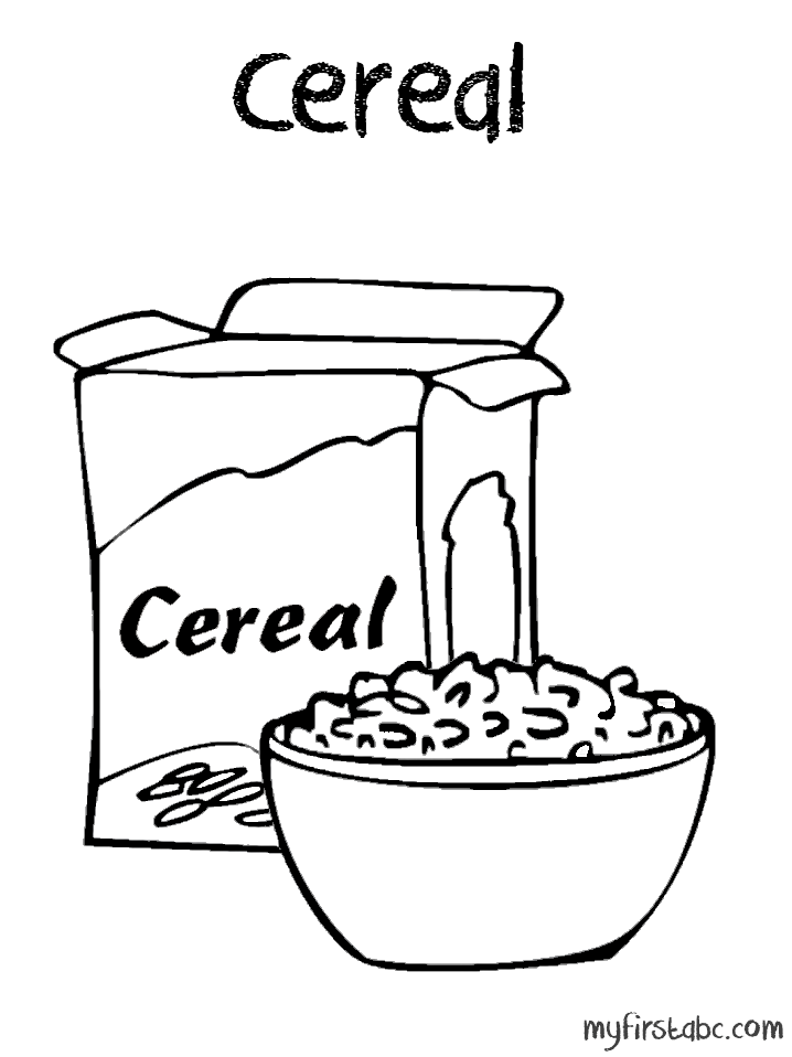 Cereal Clipart Coloring Page, Cereal Col #1691454 - PNG Images - PNGio