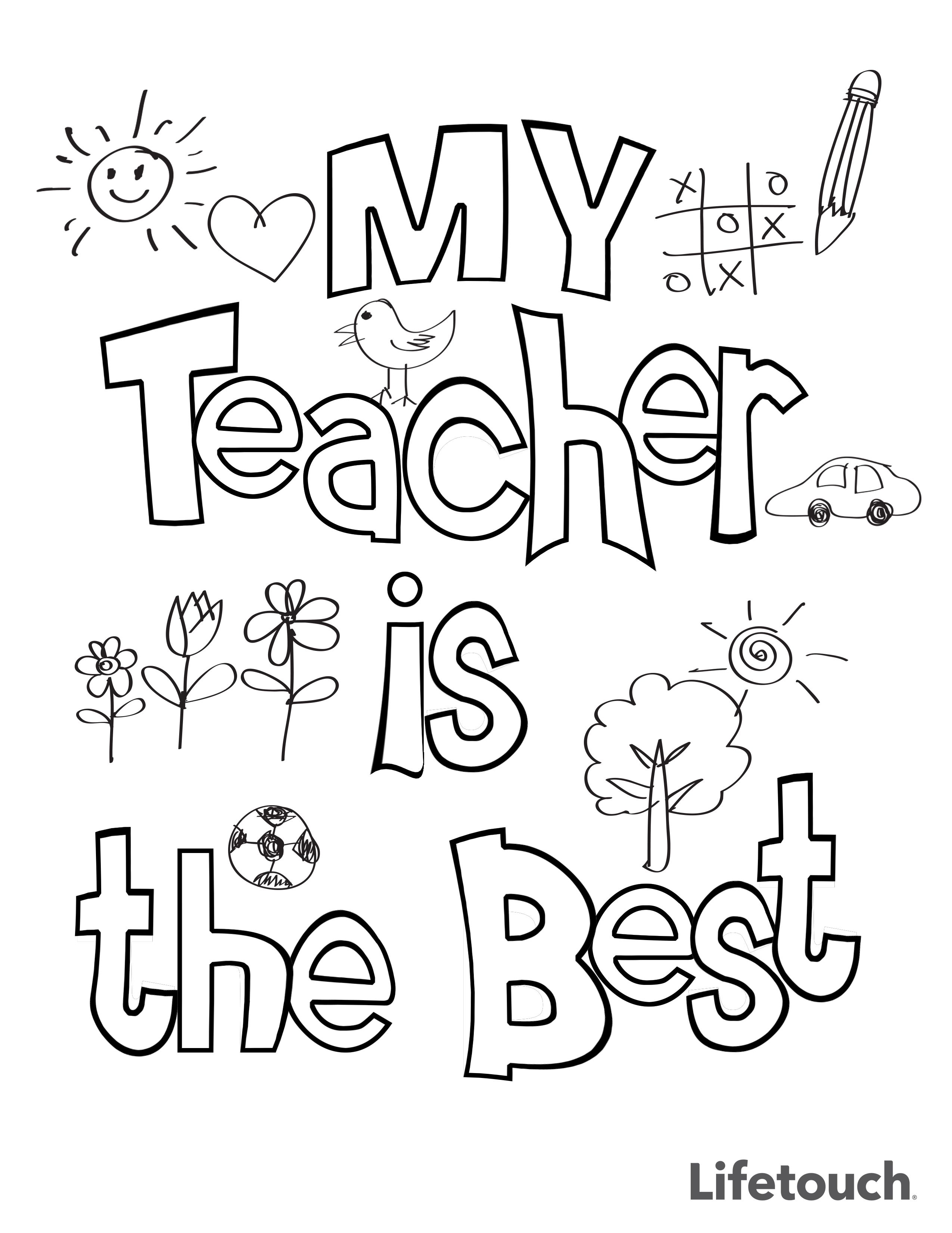 Teacher Appreciation Coloring Sheet | Teacher appreciation week printables,  Teacher appreciation printables, Teachers appreciation week gifts