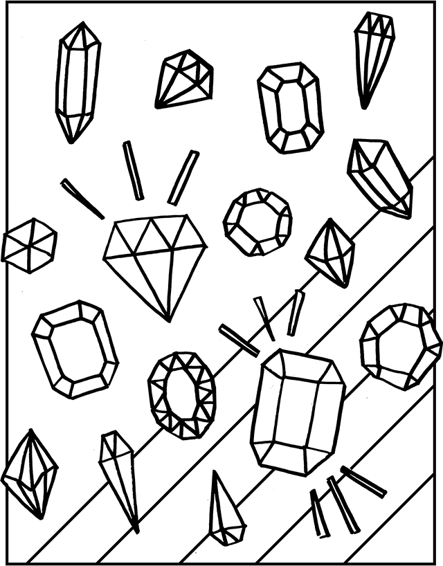 Free Gemstones Coloring Page | Mandala coloring pages, Free printable coloring  pages, Coloring pages