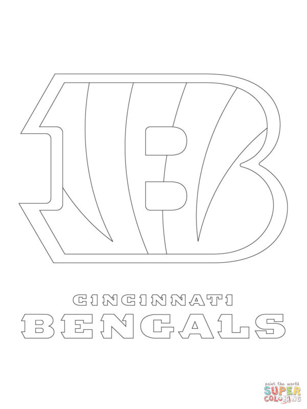 Cincinnati Bengals Logo Coloring Free Printable Coloring Page
