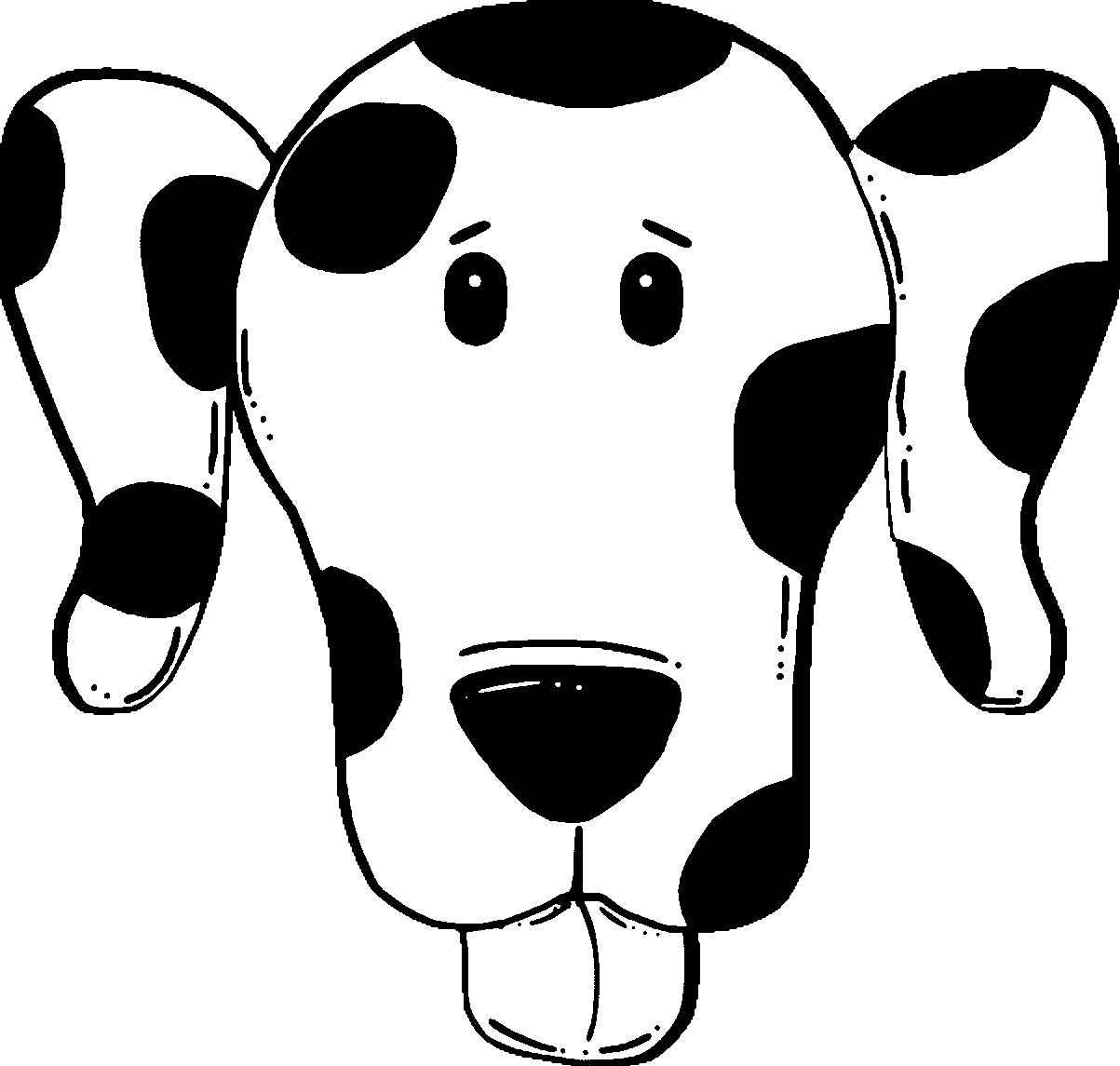 Dog Face Coloring Page Coloring Home