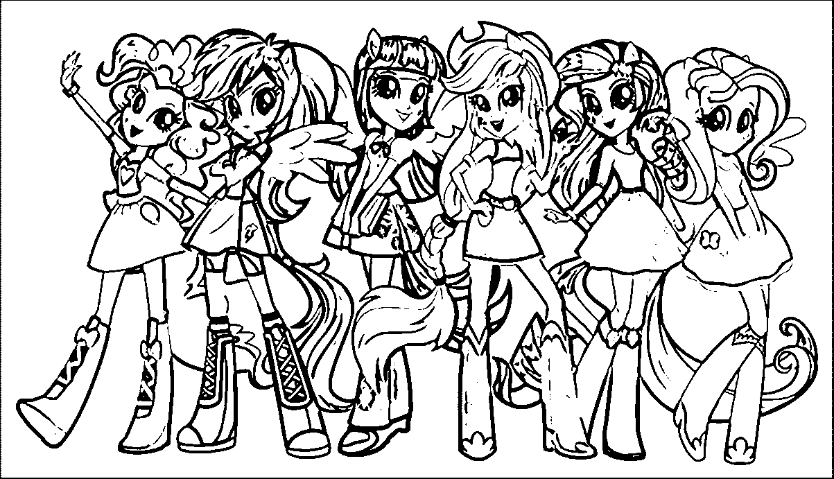 My Little Pony Coloring Pages Twilight Sparkle And Friends
