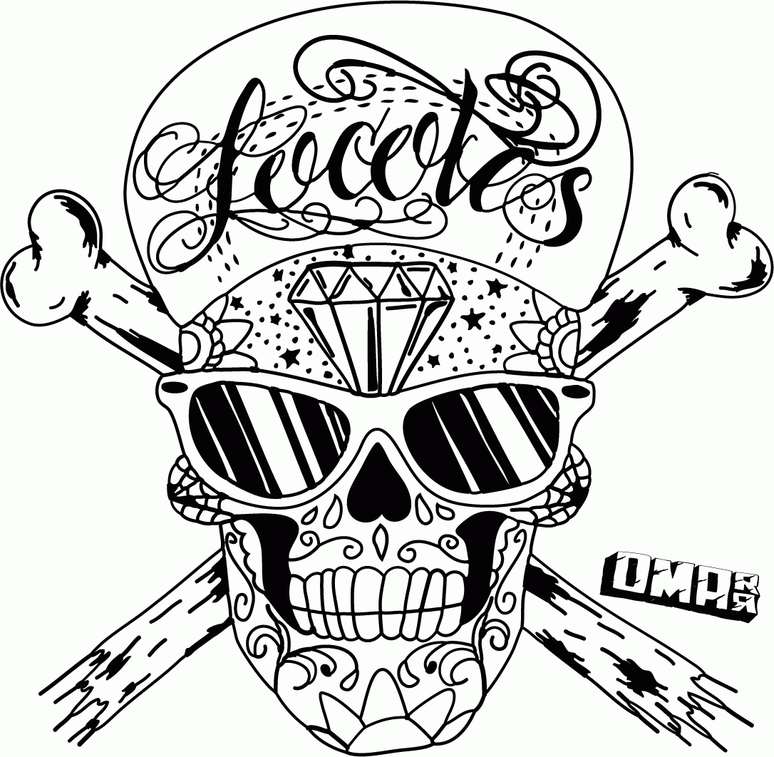 Rose And Skull Coloring Pages For Adults | Coloring Online