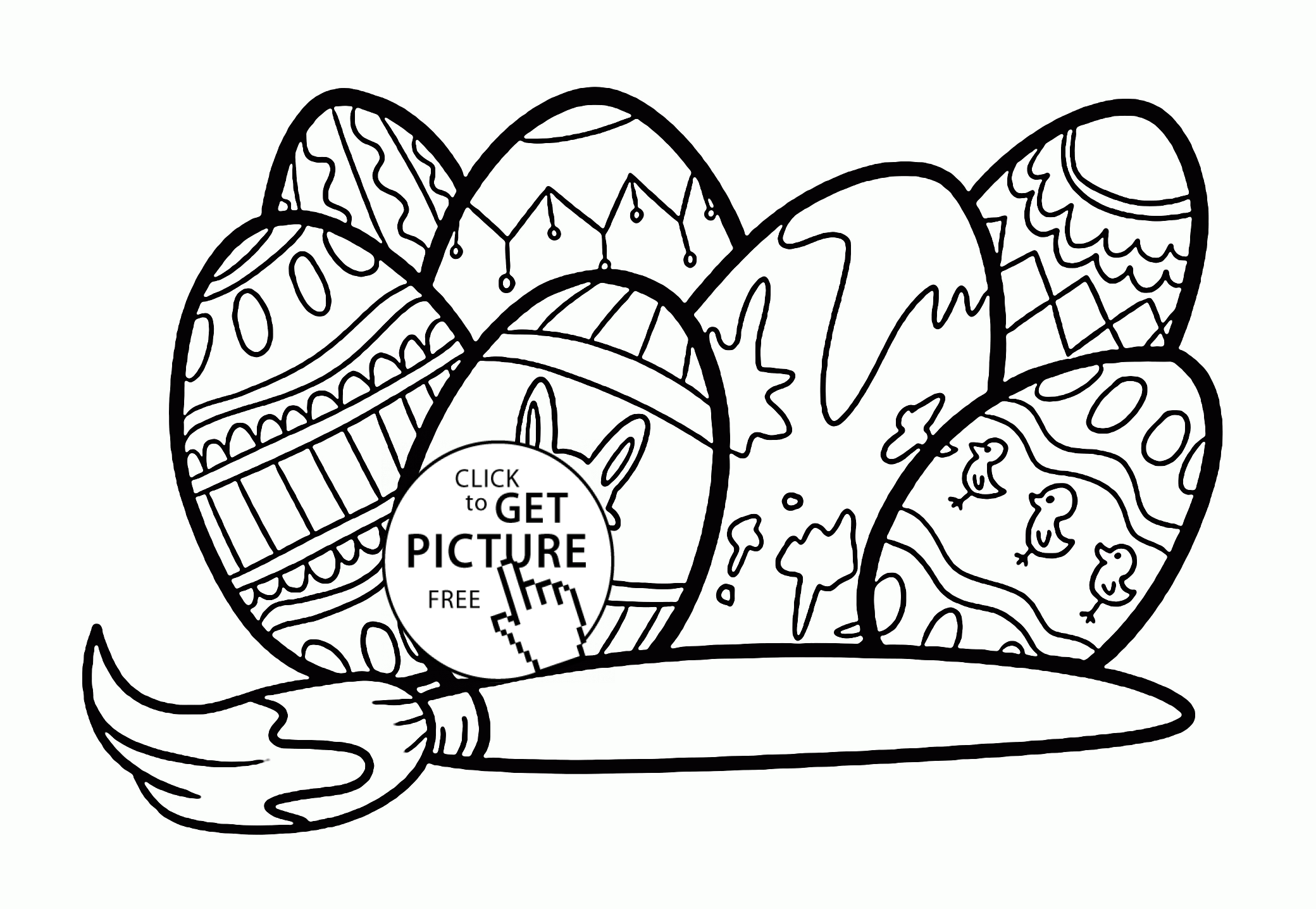 Cartoon Easter Egg Coloring Page - Coloring Home