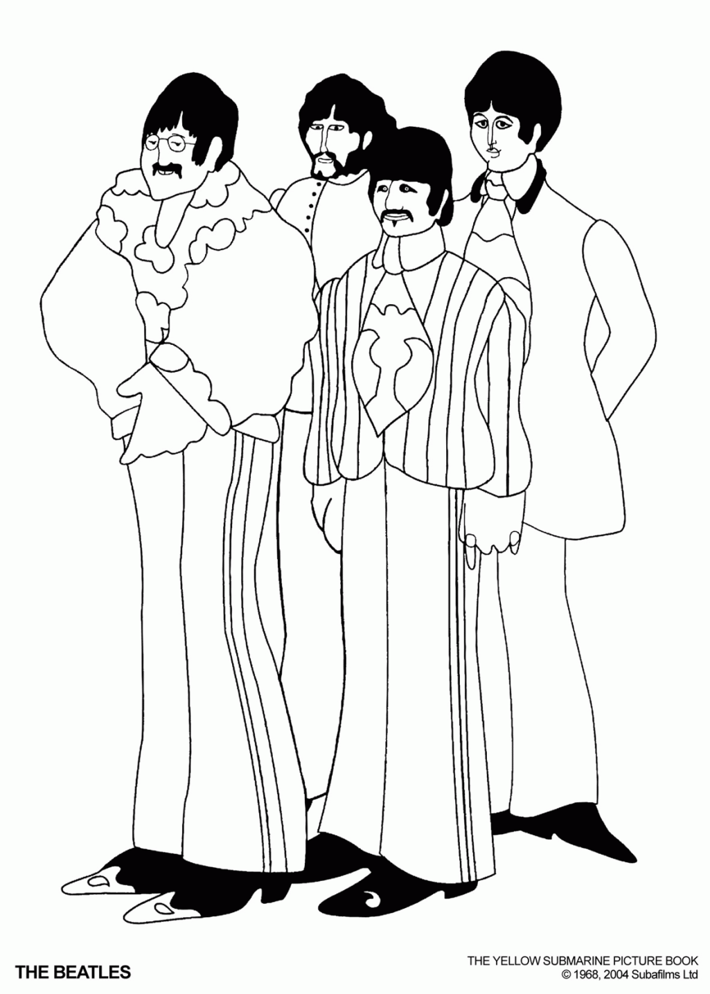Beatles Yellow Submarine Coloring Page - Coloring Home
