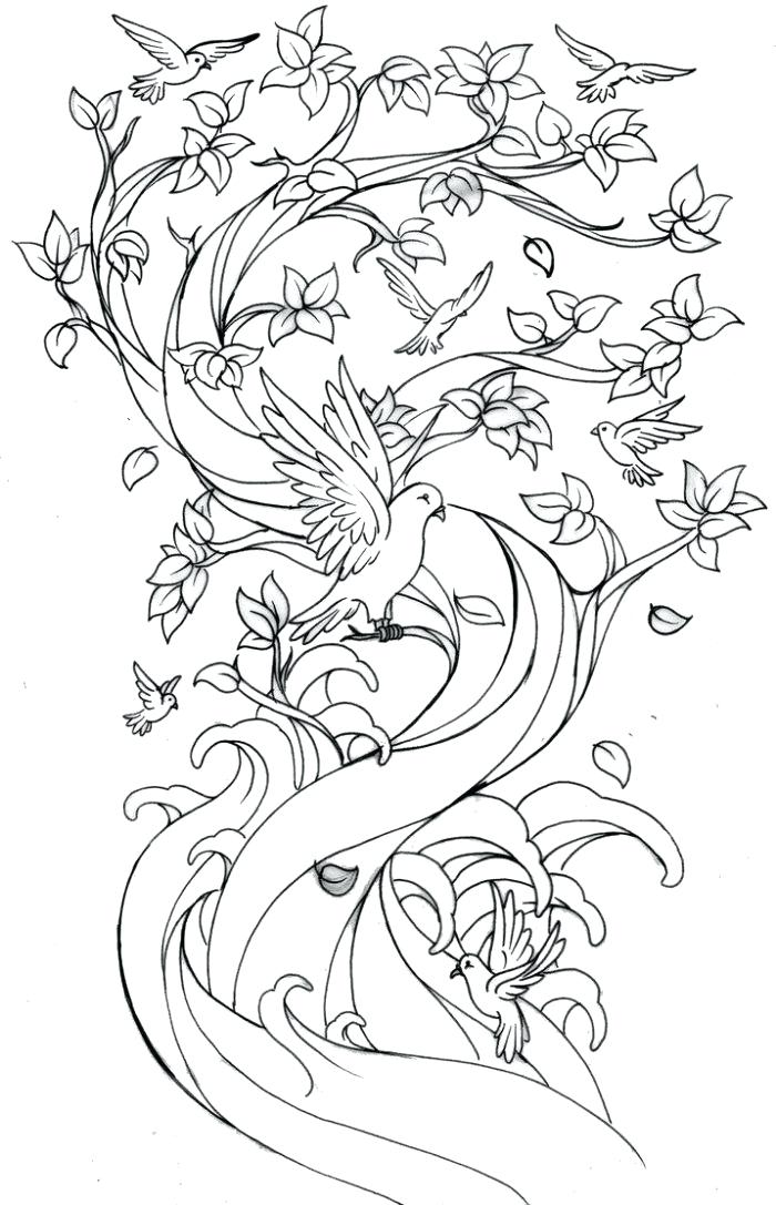 The best free Cherry blossom coloring page images. Download ...