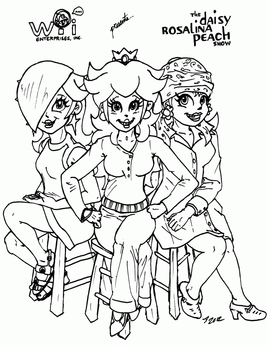 16 Pics of Peach And Daisy And Rosalina Coloring Pages Coloring