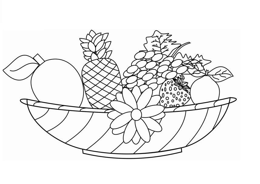 Fruits And Vegetables Coloring Pages For Kids Printable - Coloring Home