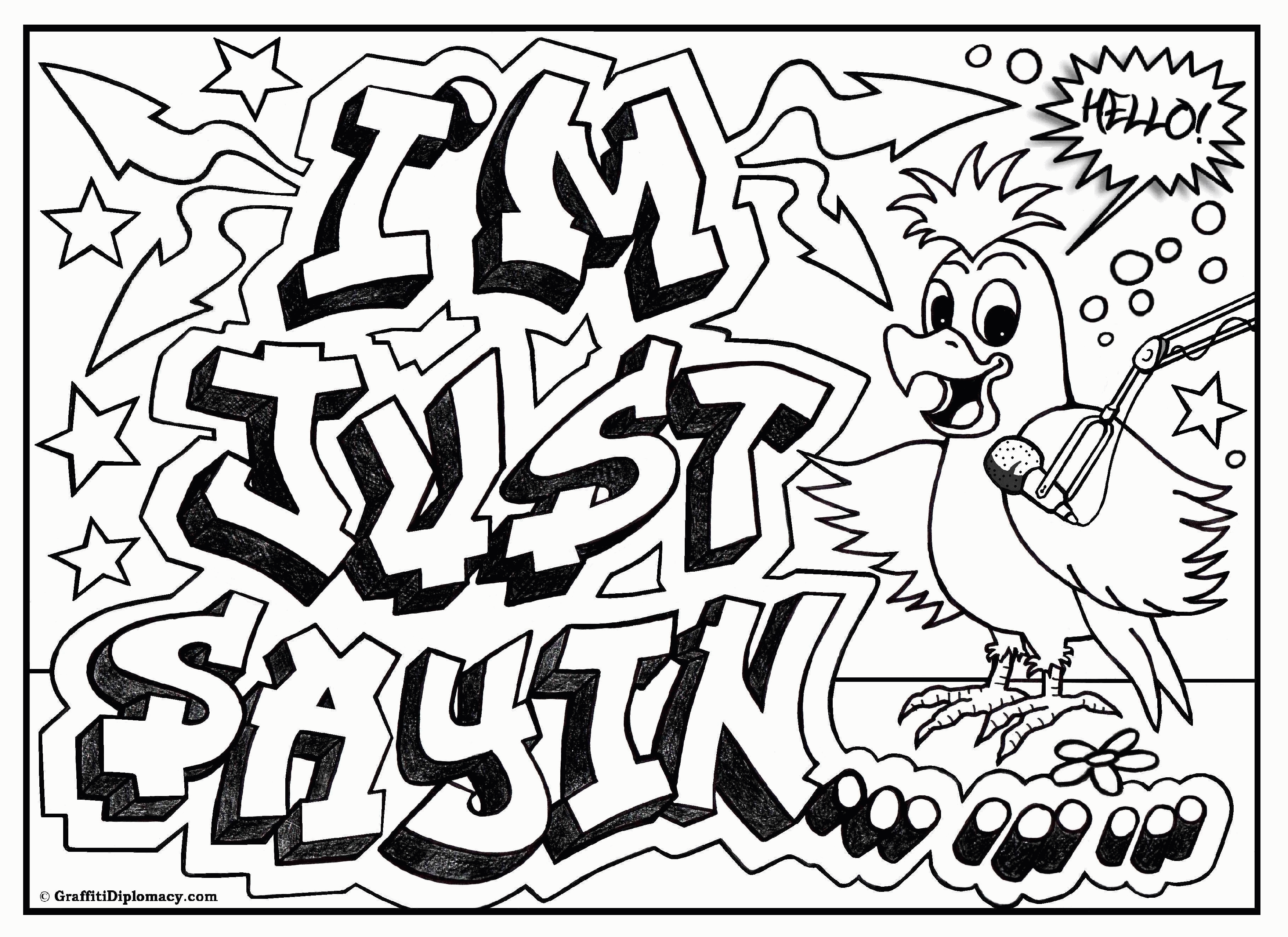 Coloring Pages For Teenagers Graffiti Coloring Home