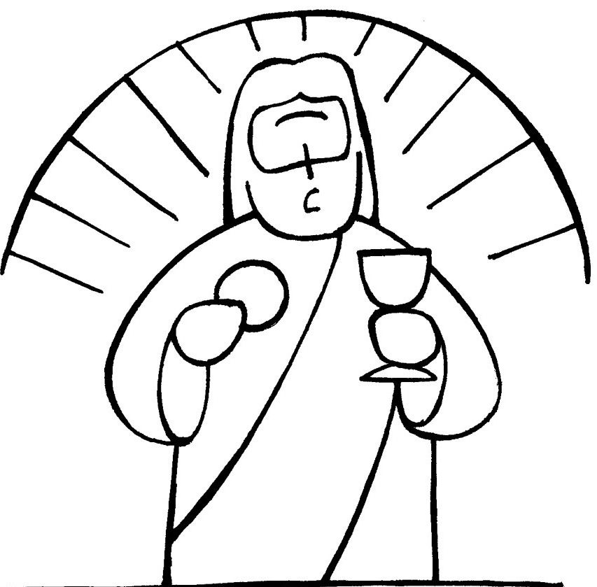 Eucharist coloring pages | Holy Communion | Lord's Supper