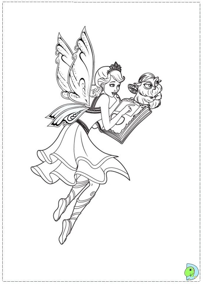 Barbie Mariposa and the Fairy Princess coloring page- DinoKids.