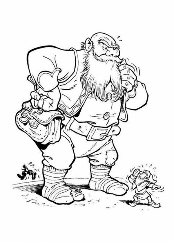 Efteling Telling the Giant a Secret Coloring Pages : Batch Coloring