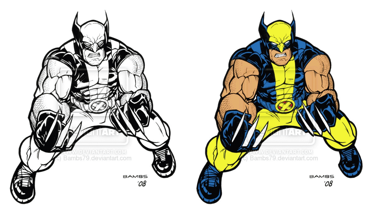 Related Wolverine Coloring Pages item-10958, Wolverine Coloring ...