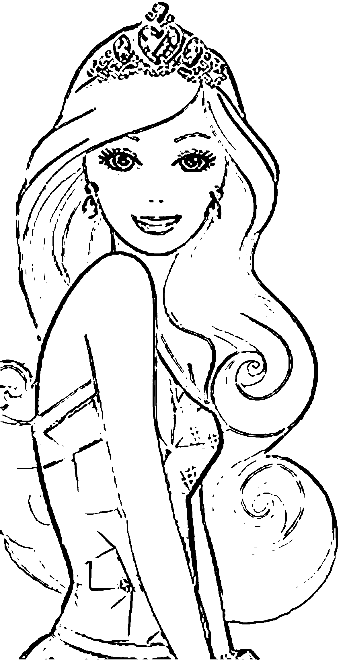 Princess Face Coloring Pages - Coloring Home