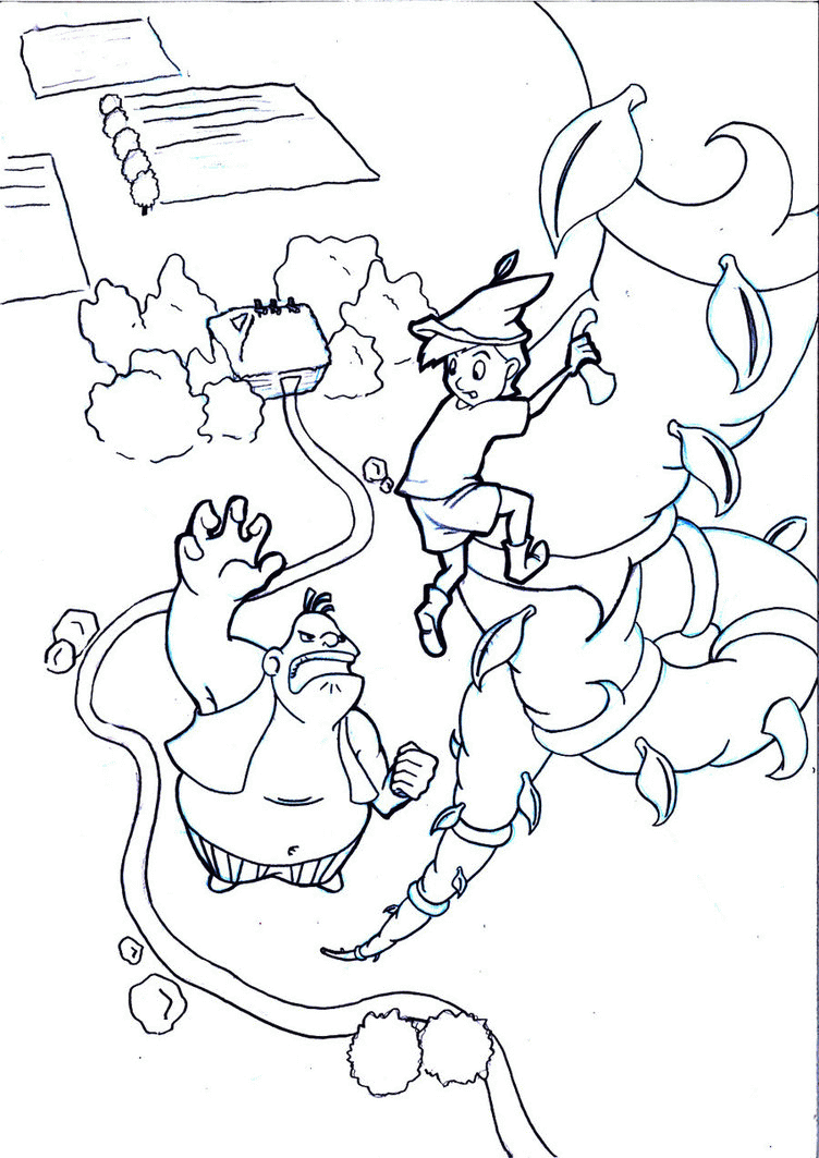 Jack And The Beanstalk Coloring Page