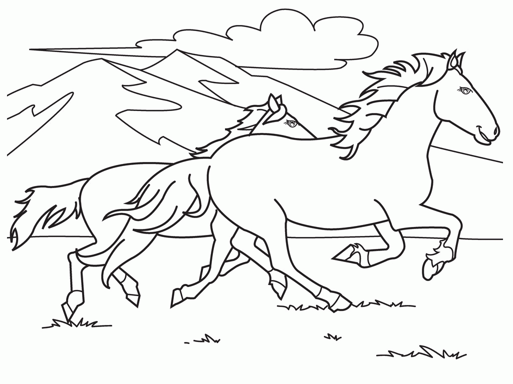 Race Horse Coloring Pages Printable - Coloring Page Photos