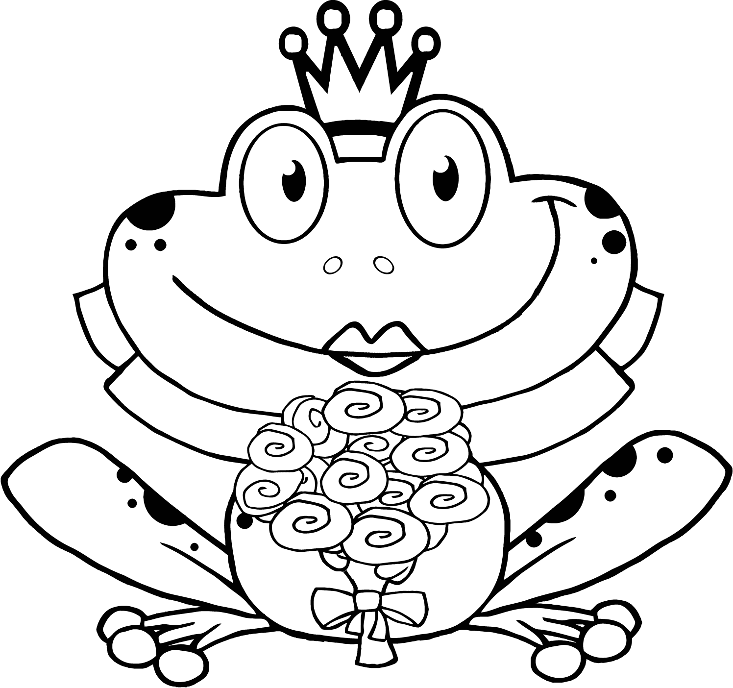 Coloring Pages Cartoon Bull Frog - Coloring Pages For All Ages
