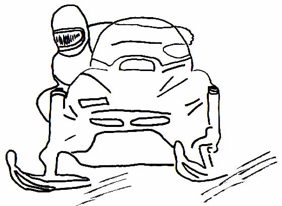 Coloring Pages Snowmobile