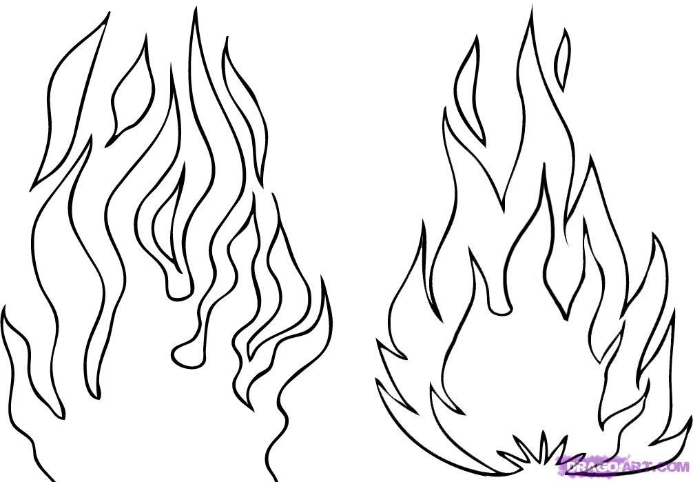 723 Cartoon Coloring Pages Flames with Printable