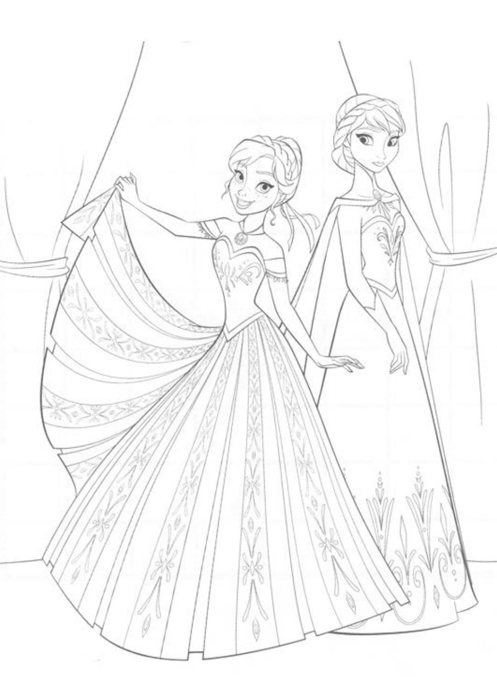 Princess Frozen Coloring Page | Cartoon Coloring pages of ...