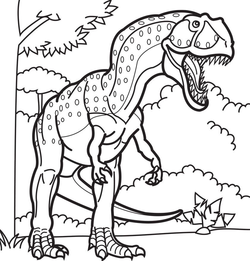 Dinosaurs 2 Coloring Pages - Coloring Home