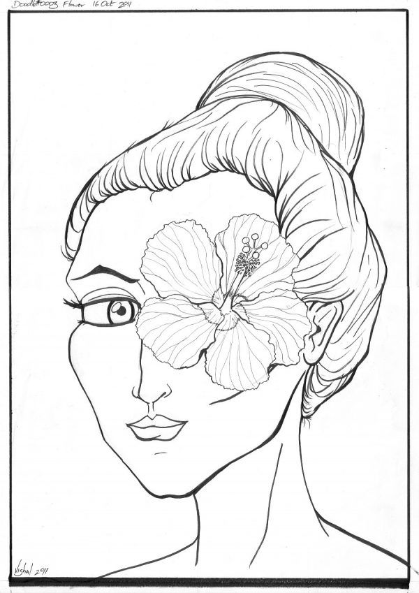 Hibiscus Coloring Pictures Hibiscus Coloring Pages Free Printable ...