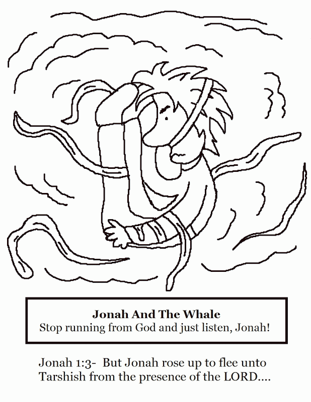 Jonah And The Whale Bible Story Coloring Pages - Coloring Home