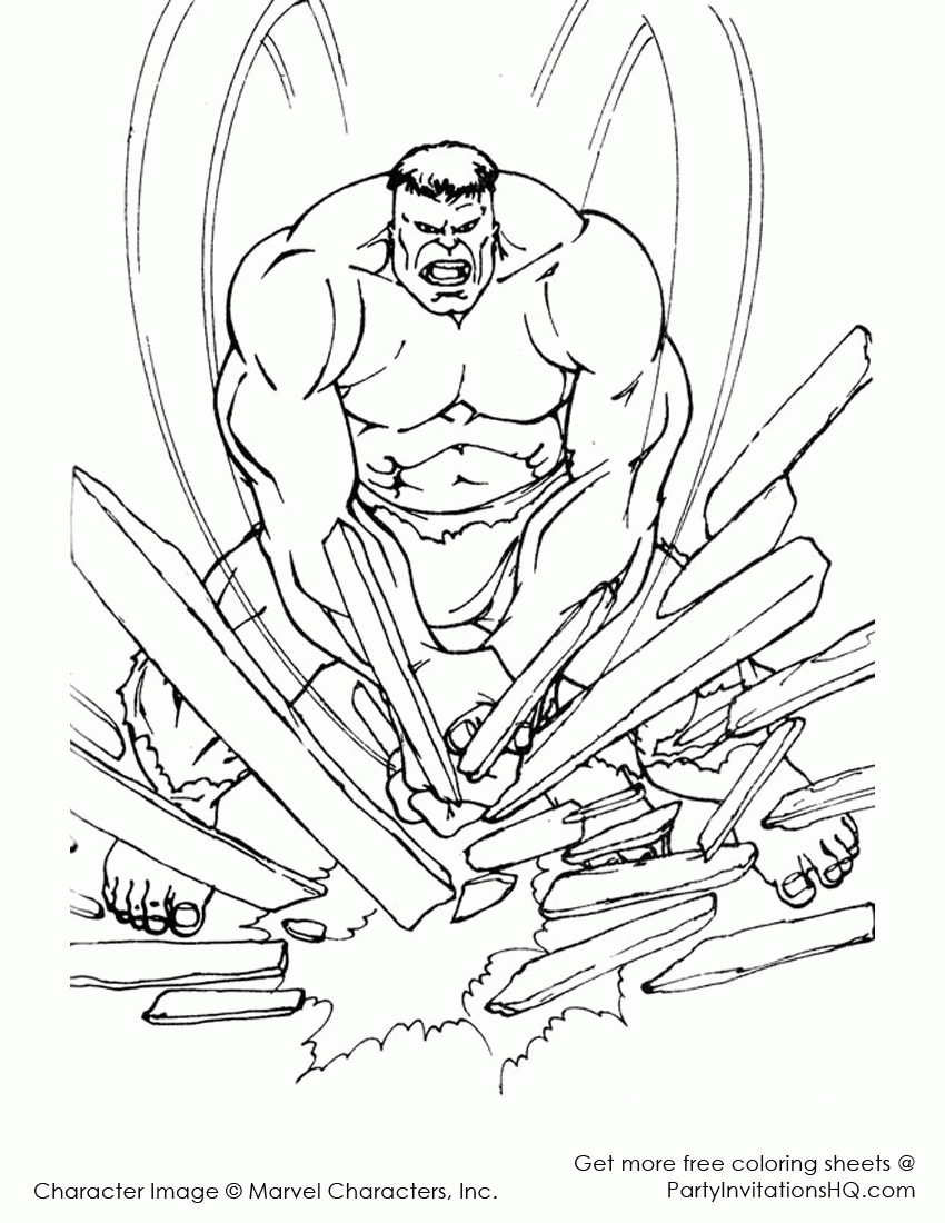 Hulk Avengers Coloring Pages - Coloring Home