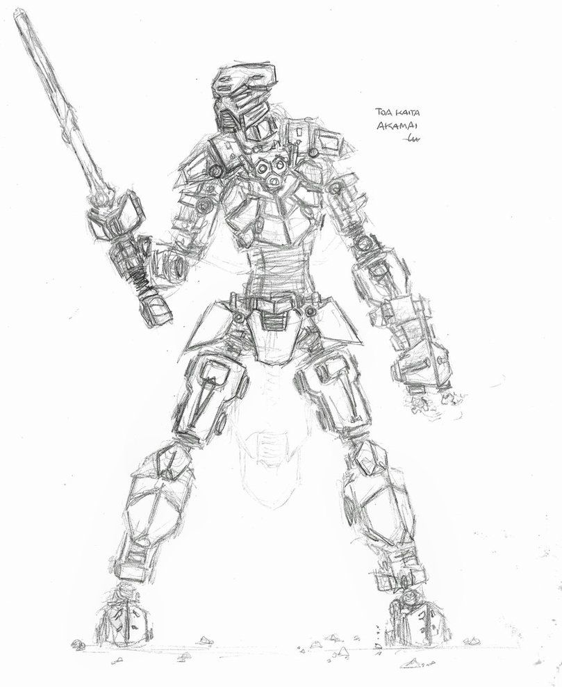 Toa Bionicle Coloring Pages Sketch Coloring Page