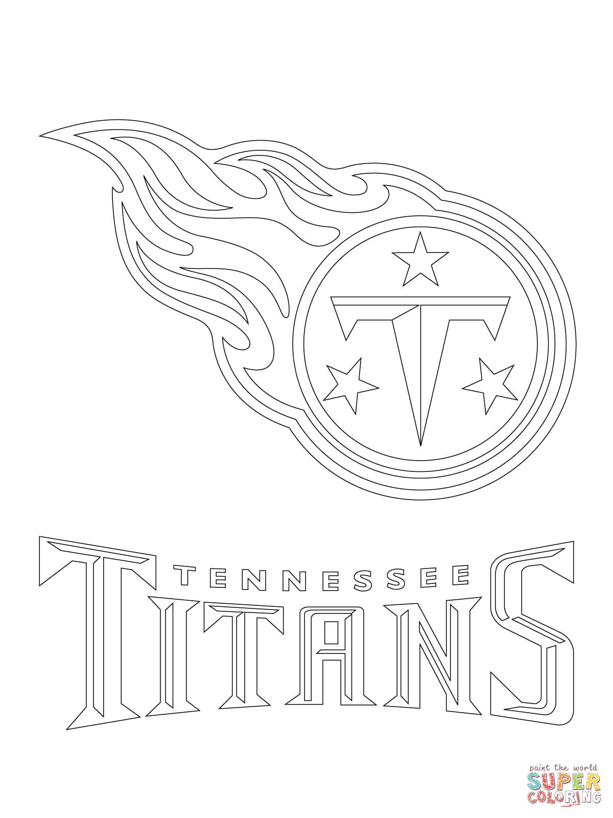 Tennessee Titans Logo coloring page | Free Printable Coloring Pages