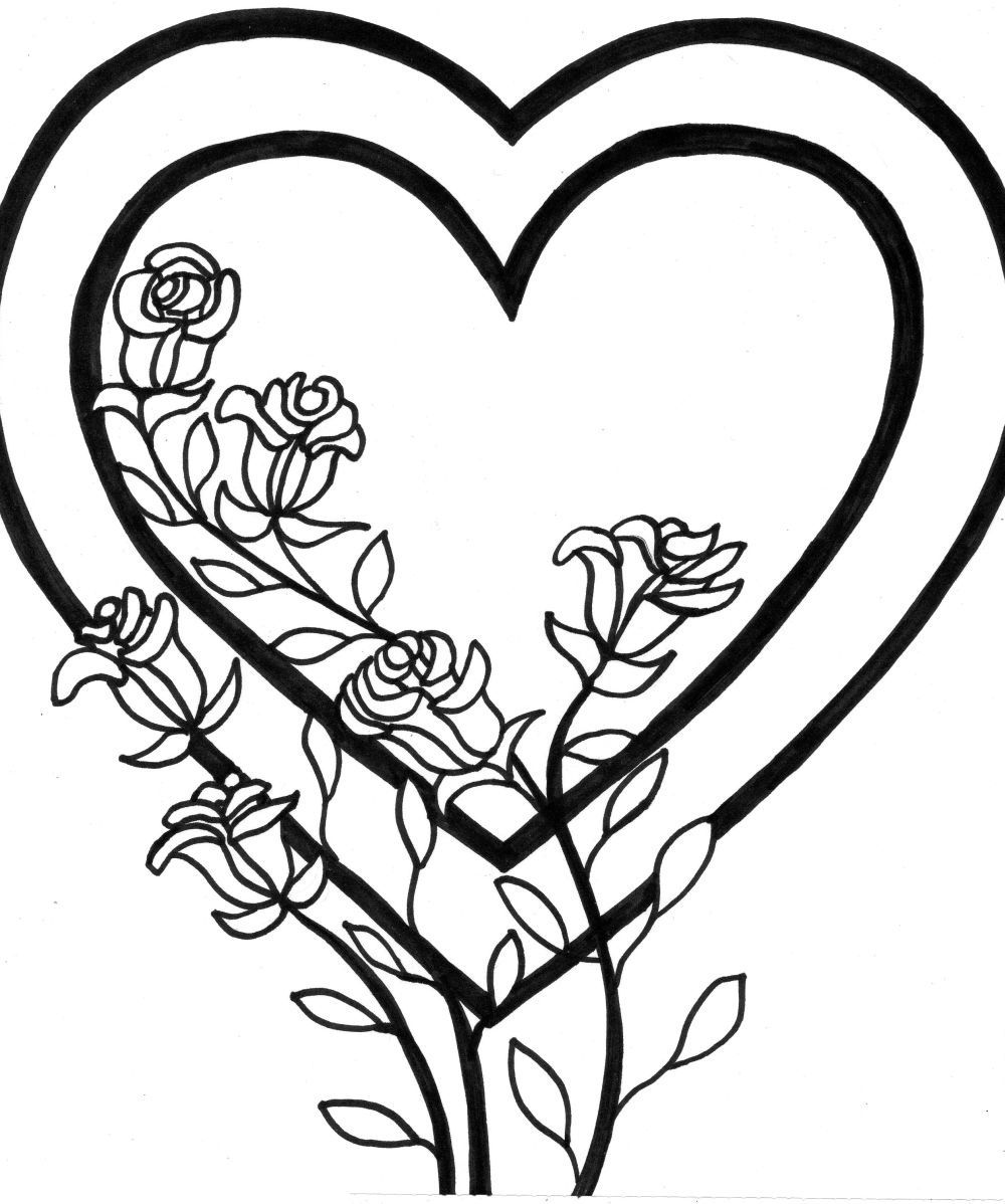 Heart Coloring Pages Printable - Coloring Home