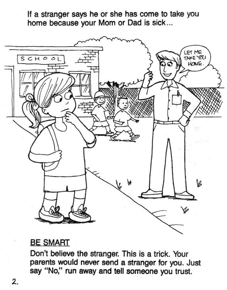 stranger safety coloring page | Printable Coloring Pages: Stranger ...