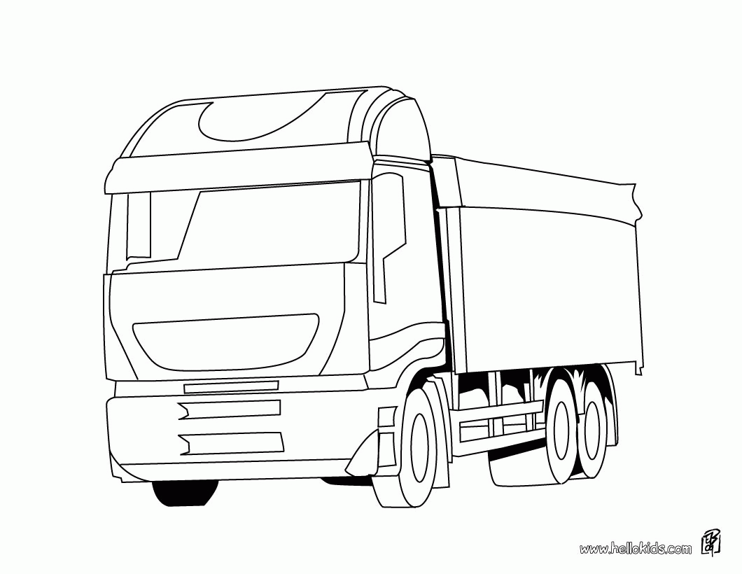 TRUCK coloring pages - Cement truck