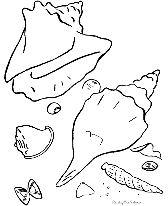 Beach Template Coloring Page - Coloring Pages For All Ages