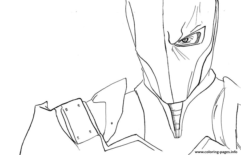 Face Deathstroke Arkham Origins Coloring Pages Printable