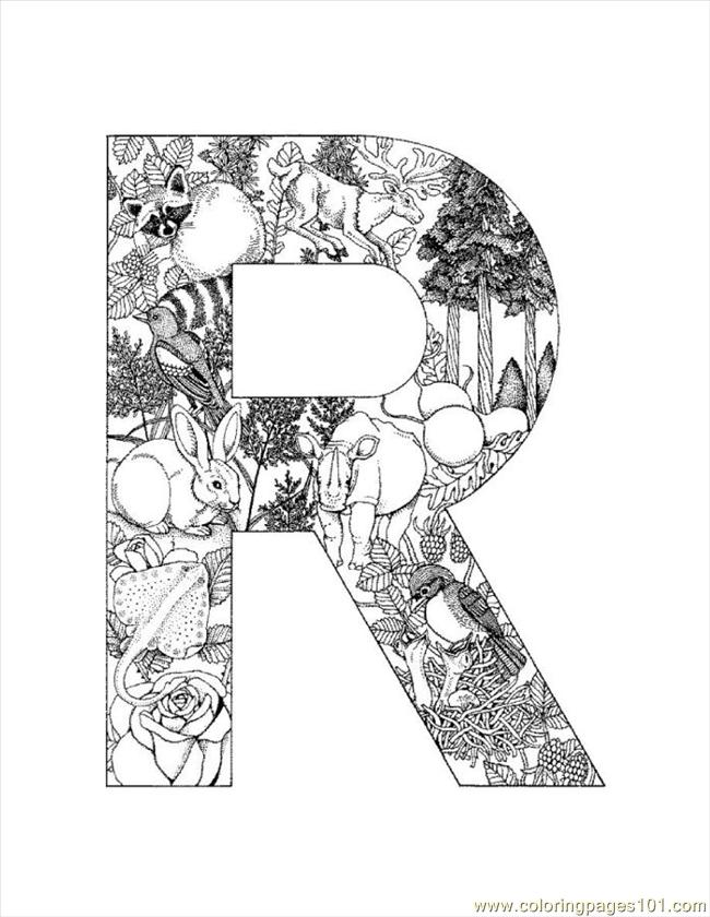 R Coloring Page for Kids - Free Alphabets Printable Coloring Pages Online  for Kids - ColoringPages101.com | Coloring Pages for Kids
