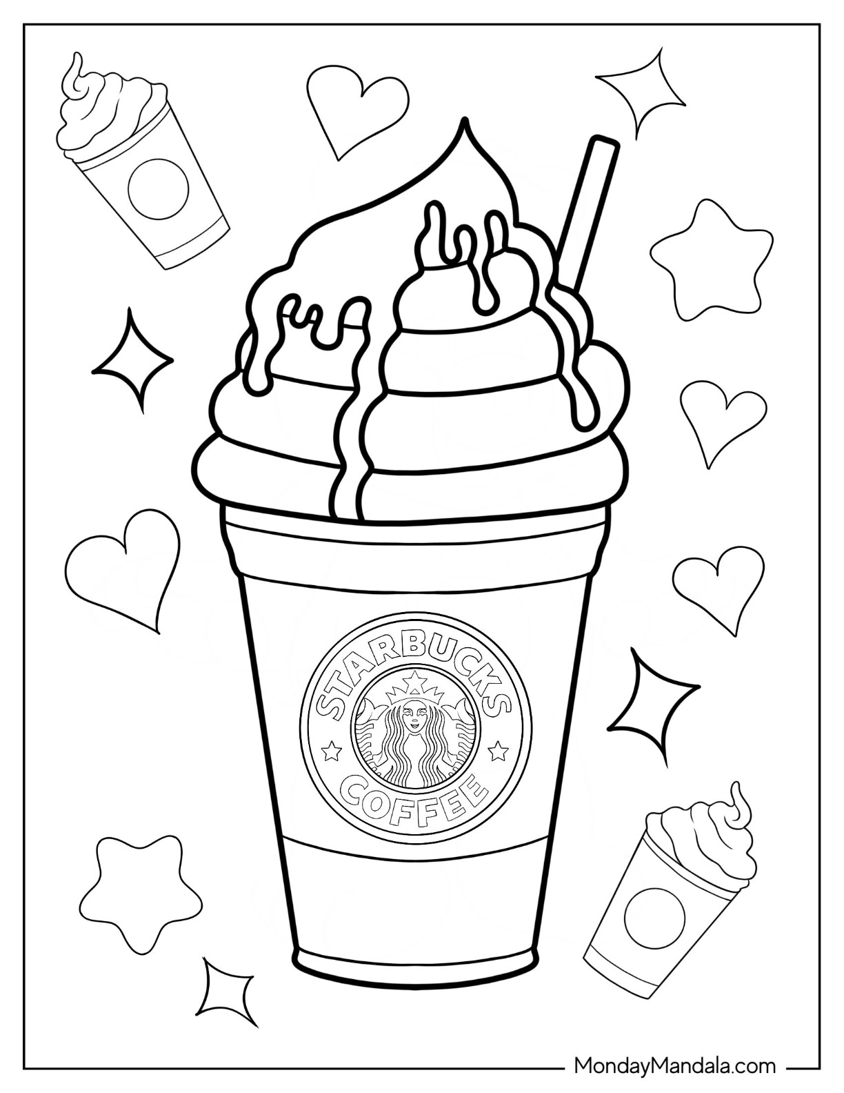 20 Starbucks Coloring Pages (Free PDF ...