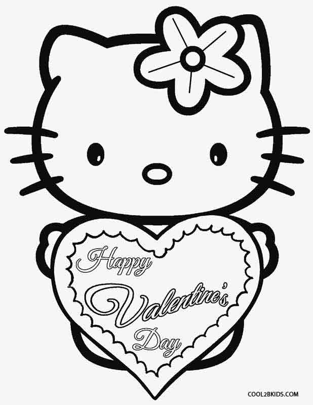 Hello Kitty Valentine Coloring Pages - Coloring Home