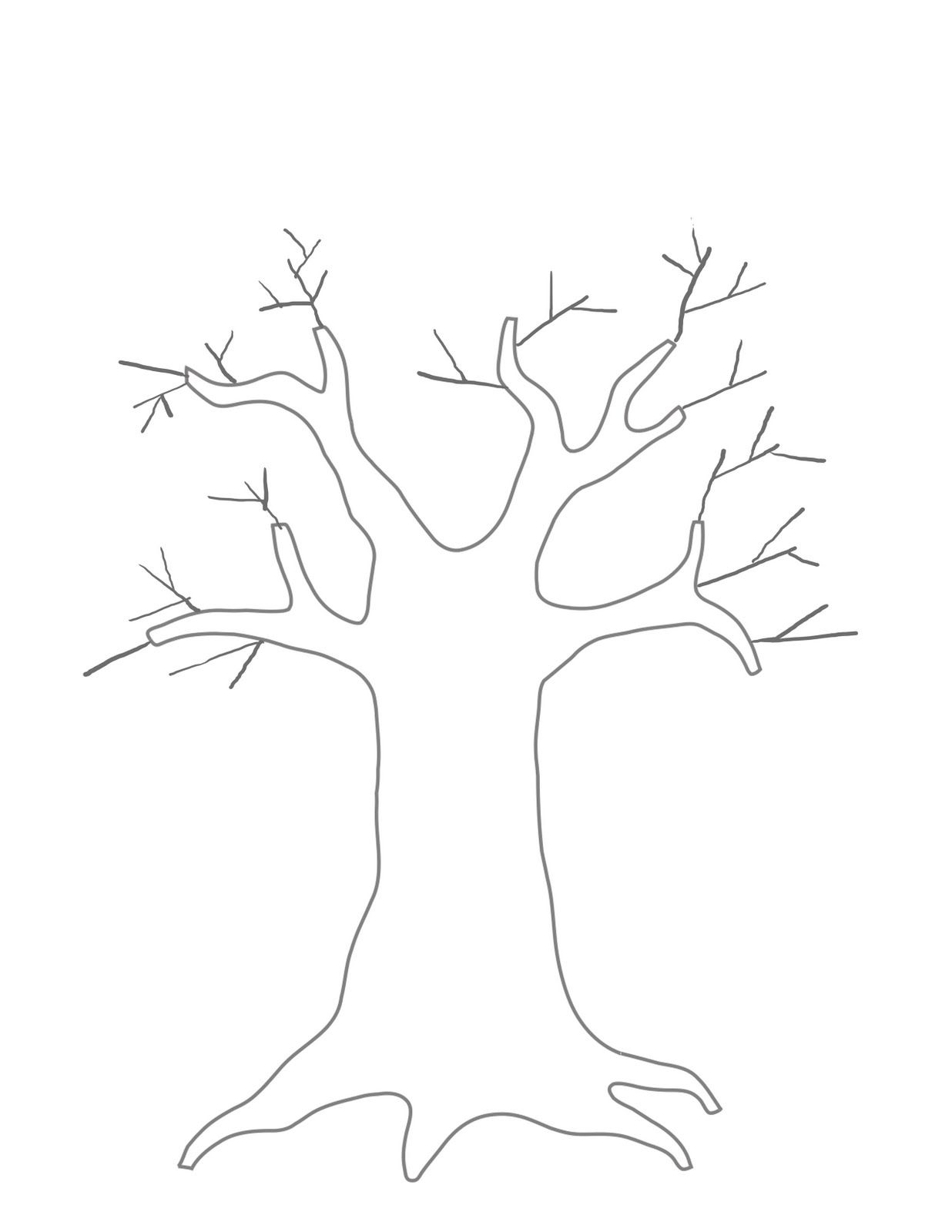 Best Photos Of Template Of Tree Tree Outline Template, Printable