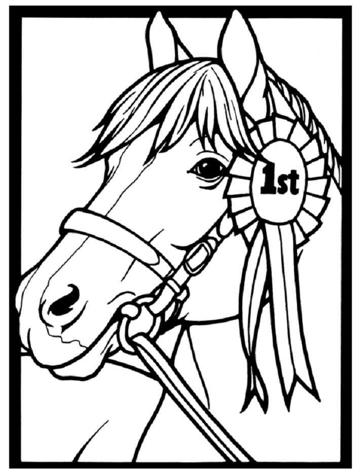 Horse Face Coloring Page - Coloring Home