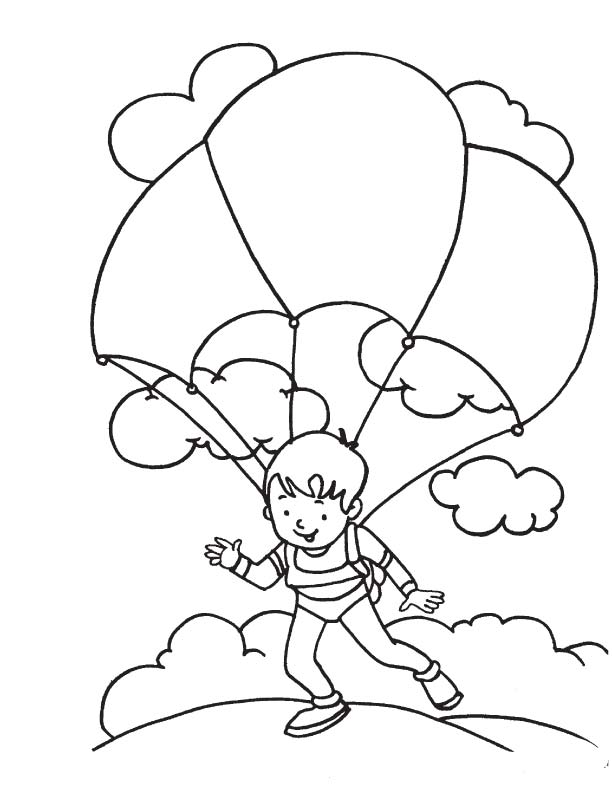 Paratrooper Coloring Pages Sketch Coloring Page