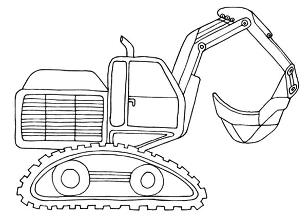 Excavator With Load Shovel Coloring Pages - Download & Print Online Coloring  Pages for Free | Color Nimbus
