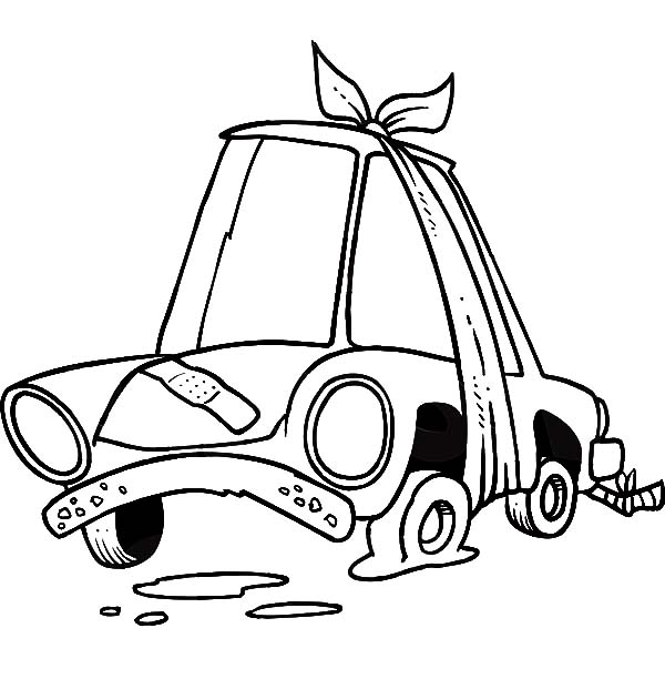 Flat Car Tire Coloring Pages : Best Place to Color