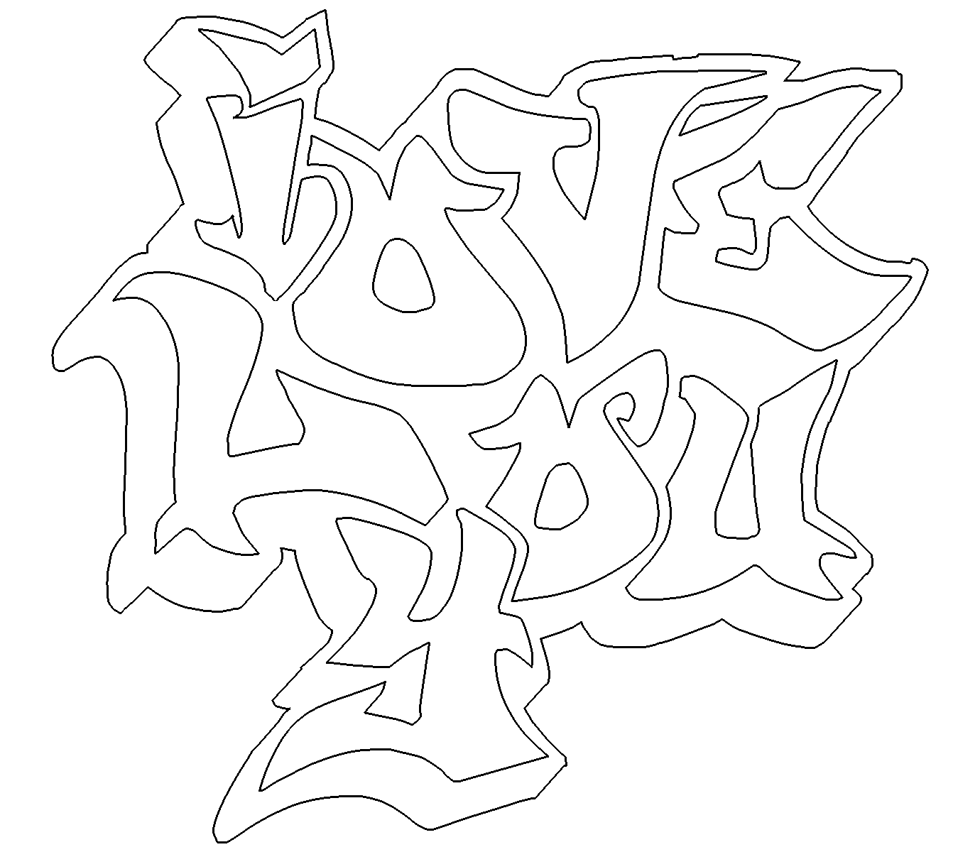 get inspired for love graffiti coloring pages