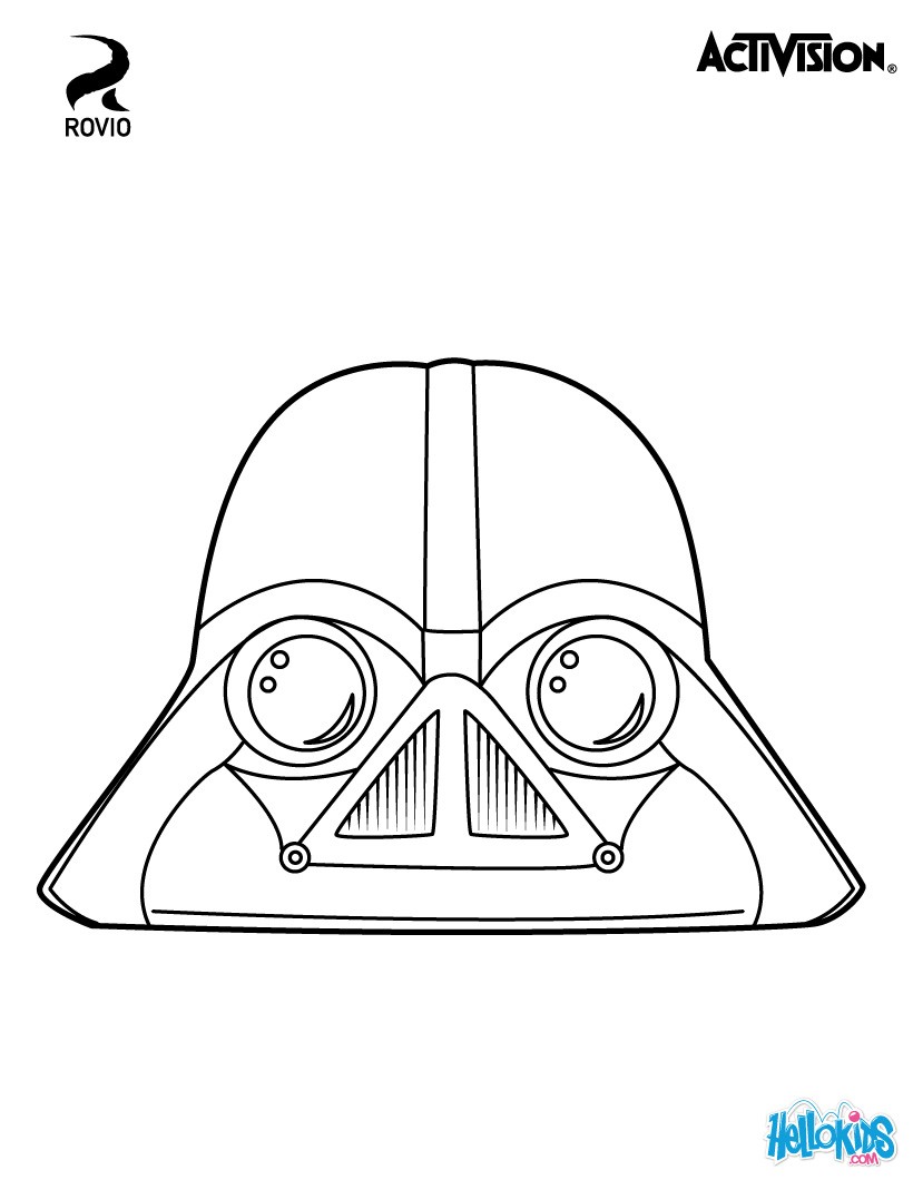 ANGRY BIRDS STAR WARS coloring pages - Vader