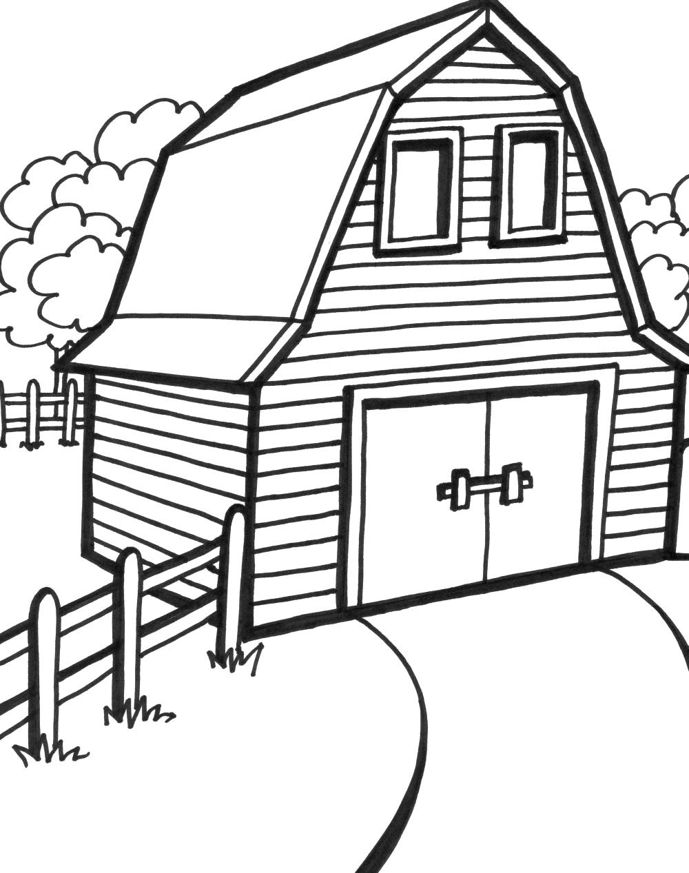 Barn Printable Coloring Pages Coloring Home