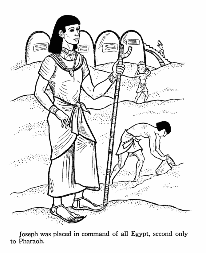 Pharaoh put Joseph in charge. | Coloring Pages