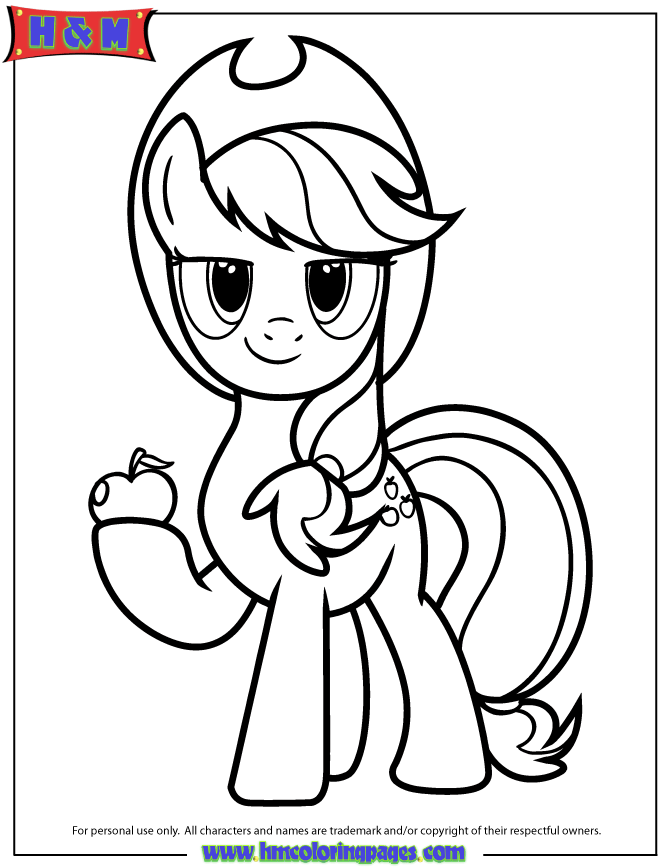 applejack pages Colouring Pages