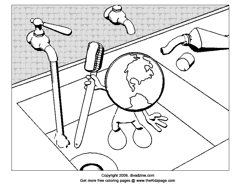Water Conservation - Free Earth Day Coloring Pages for Kids ...